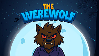 The Werewolf cover: a werewolf under a full moon